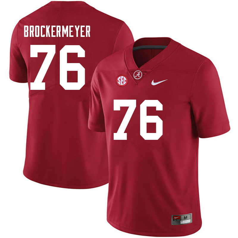 Alabama Crimson Tide Men's Tommy Brockermeyer #76 Crimson NCAA Nike Authentic Stitched 2021 College Football Jersey BY16Y67LH